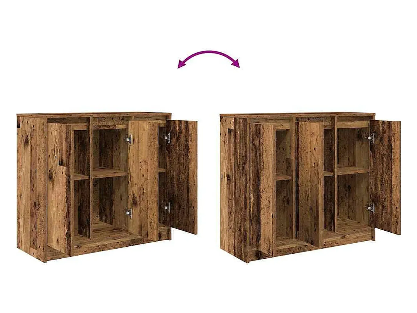 Aparador de madera vieja 85x34x76 cm madera de ingeniería