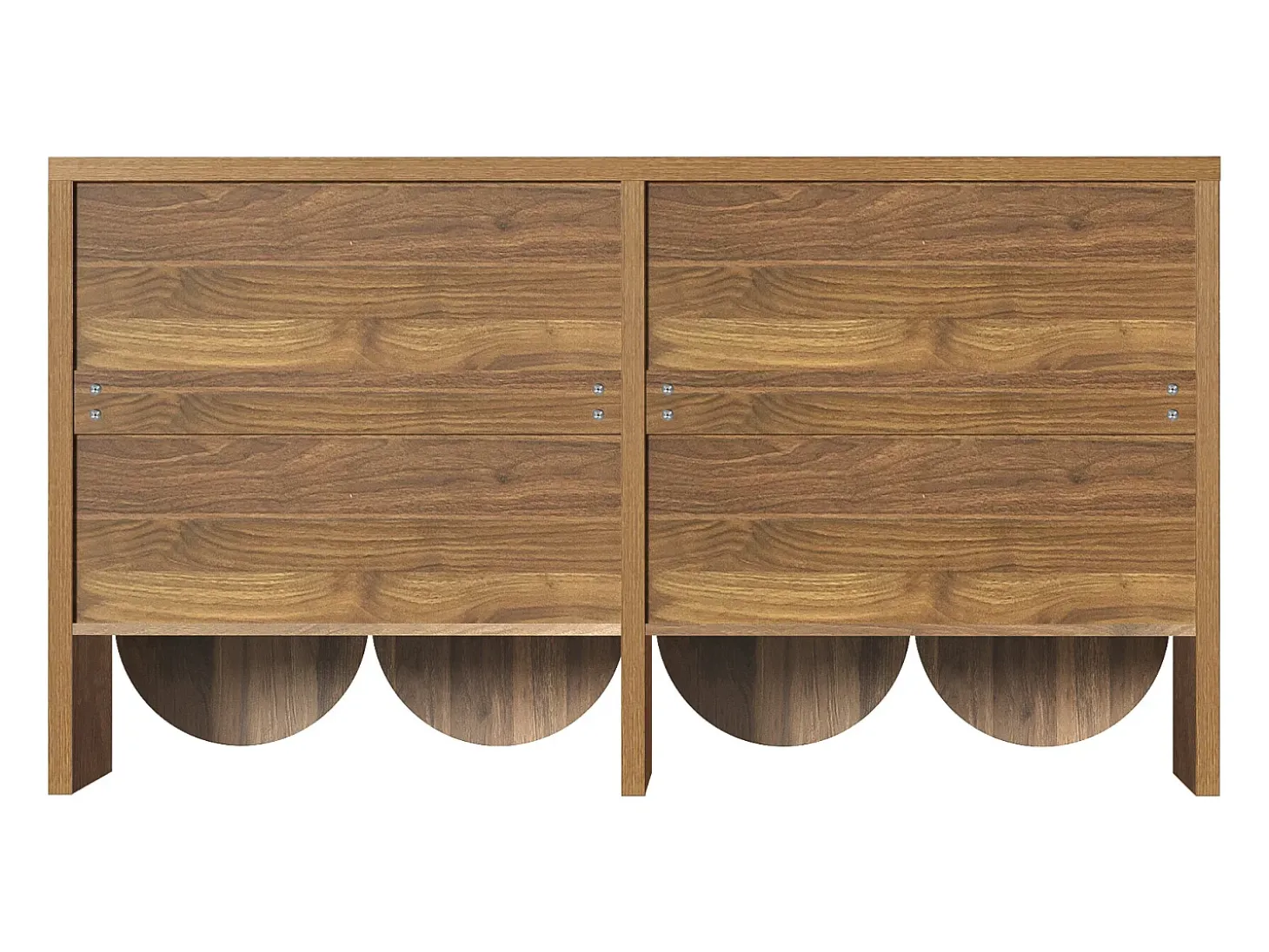 Aparador de nogal - Aparador con 4 puertas y estantes ajustables - para sala y comedor