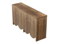 Aparador de nogal - Aparador con 4 puertas y estantes ajustables - para sala y comedor