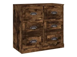 Aparador de roble ahumado 70x35,5x67,5 cm madera de ingeniería