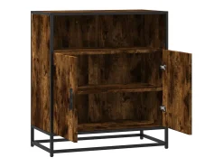 Aparador de roble ahumado 68x35x76 cm madera de ingeniería