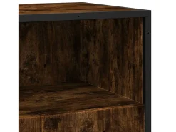 Aparador de roble ahumado 68x35x76 cm madera de ingeniería
