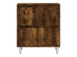 Aparador de roble ahumado 60x35x70 cm Madera de ingeniería