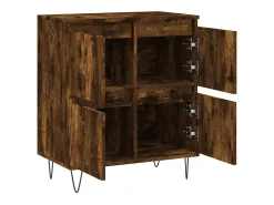 Aparador de roble ahumado 60x35x70 cm Madera de ingeniería