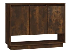 Aparador de roble ahumado 97x31x75 cm Madera de ingeniería