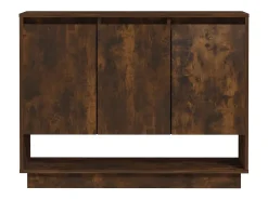 Aparador de roble ahumado 97x31x75 cm Madera de ingeniería