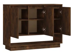 Aparador de roble ahumado 97x31x75 cm Madera de ingeniería
