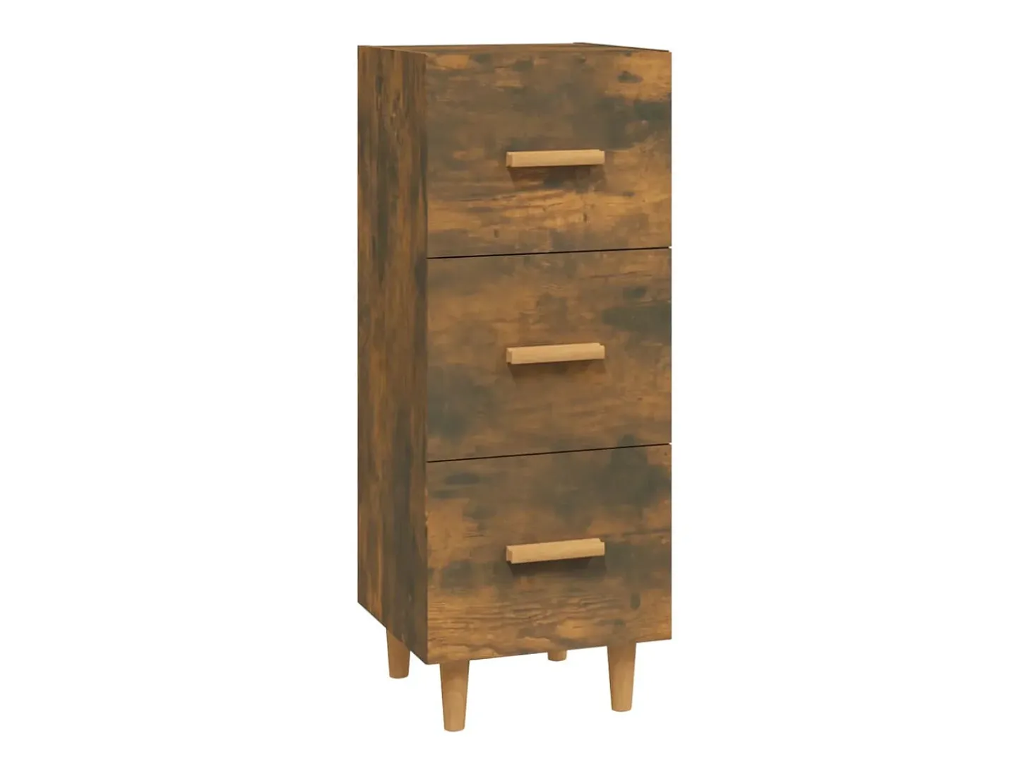 Aparador de roble ahumado 34,5x34x90 cm Madera de ingeniería