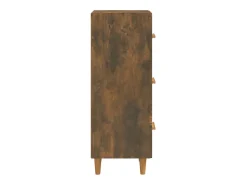 Aparador de roble ahumado 34,5x34x90 cm Madera de ingeniería