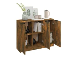 Aparador de roble ahumado 90,5x30x70 cm Madera de ingeniería