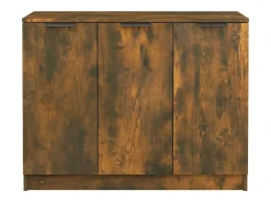 Aparador de roble ahumado 90,5x30x70 cm Madera de ingeniería
