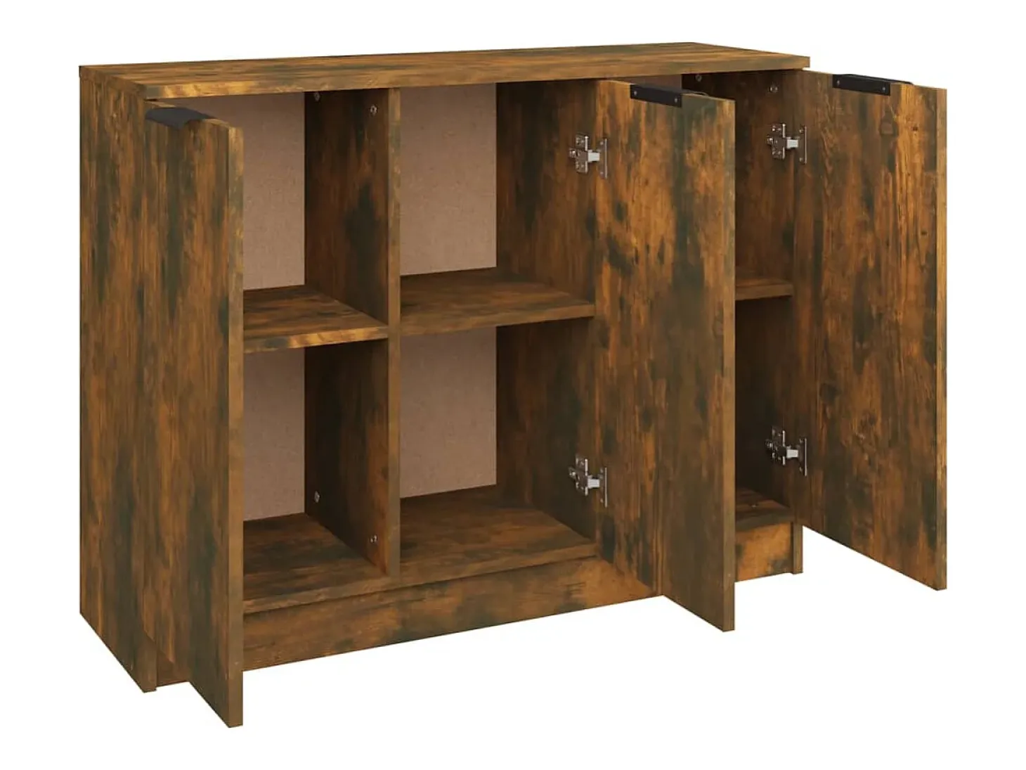 Aparador de roble ahumado 90,5x30x70 cm Madera de ingeniería