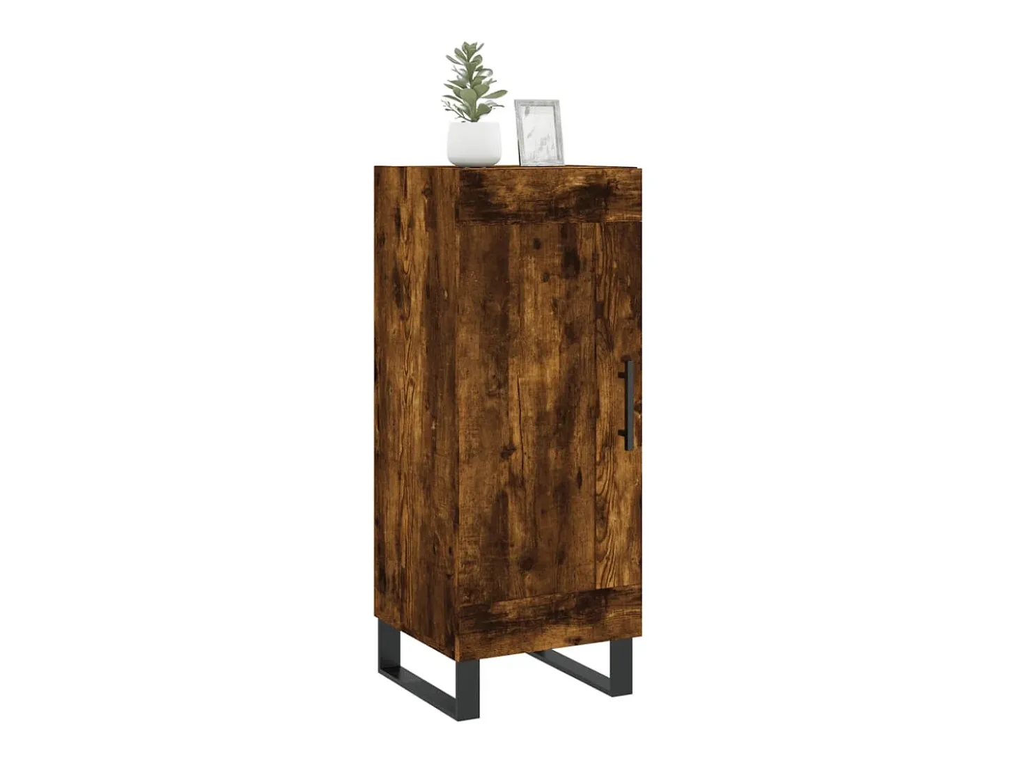 Aparador de roble ahumado 34,5x34x90 cm Madera de ingeniería