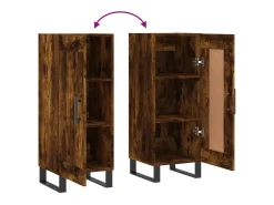 Aparador de roble ahumado 34,5x34x90 cm Madera de ingeniería