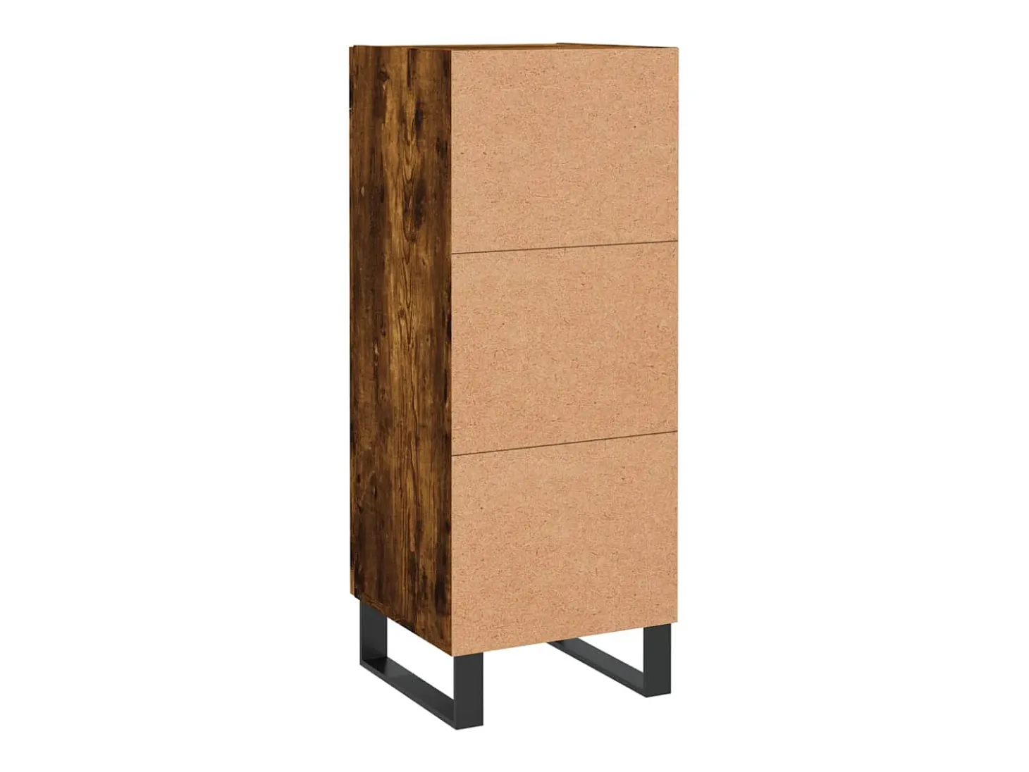 Aparador de roble ahumado 34,5x34x90 cm Madera de ingeniería