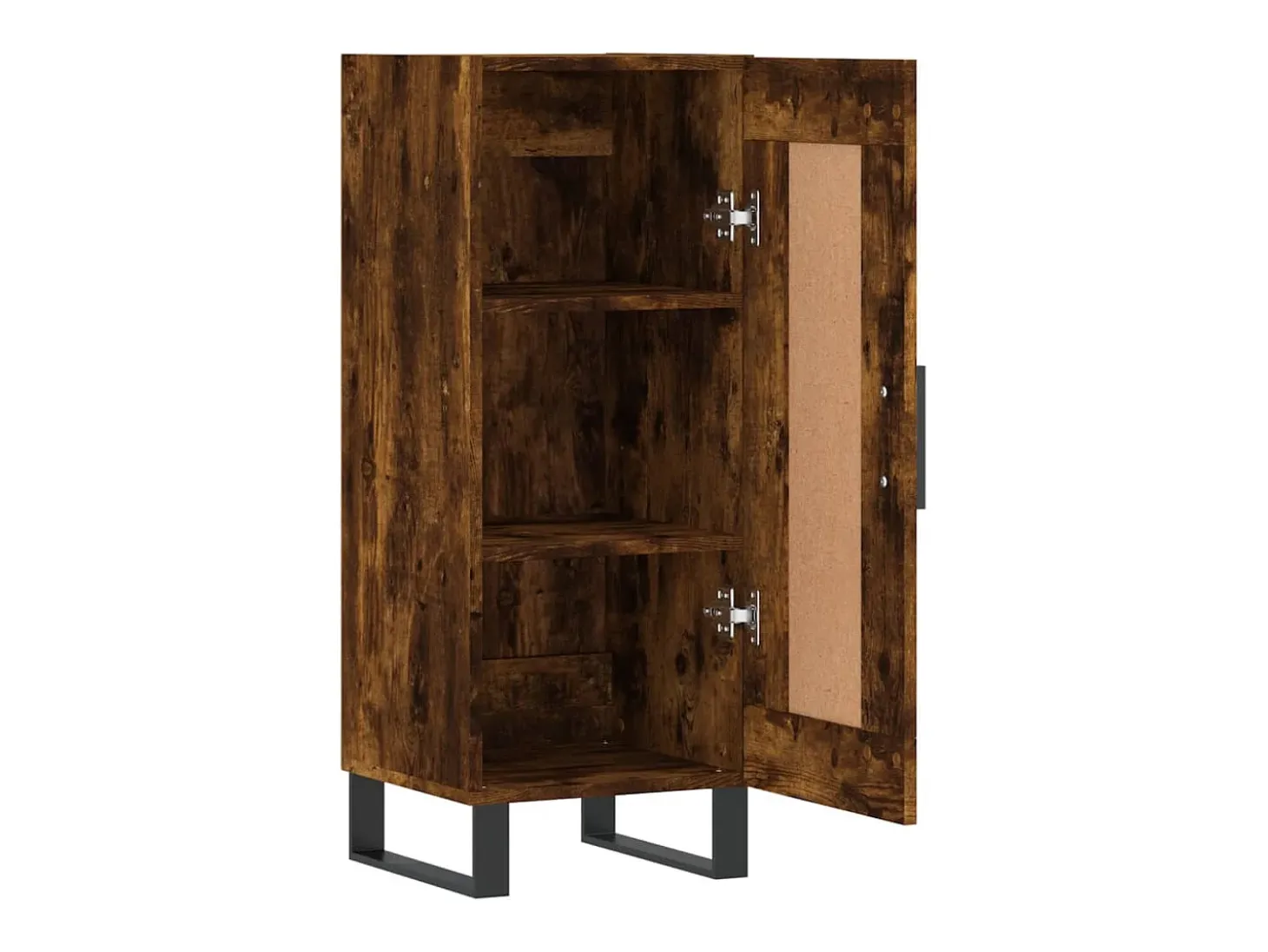 Aparador de roble ahumado 34,5x34x90 cm Madera de ingeniería