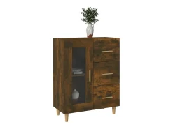 Aparador de roble ahumado 69,5x34x90 cm madera de ingeniería
