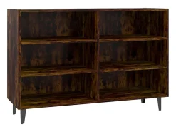 Aparador de roble ahumado 103,5x35x70 cm Madera de ingeniería