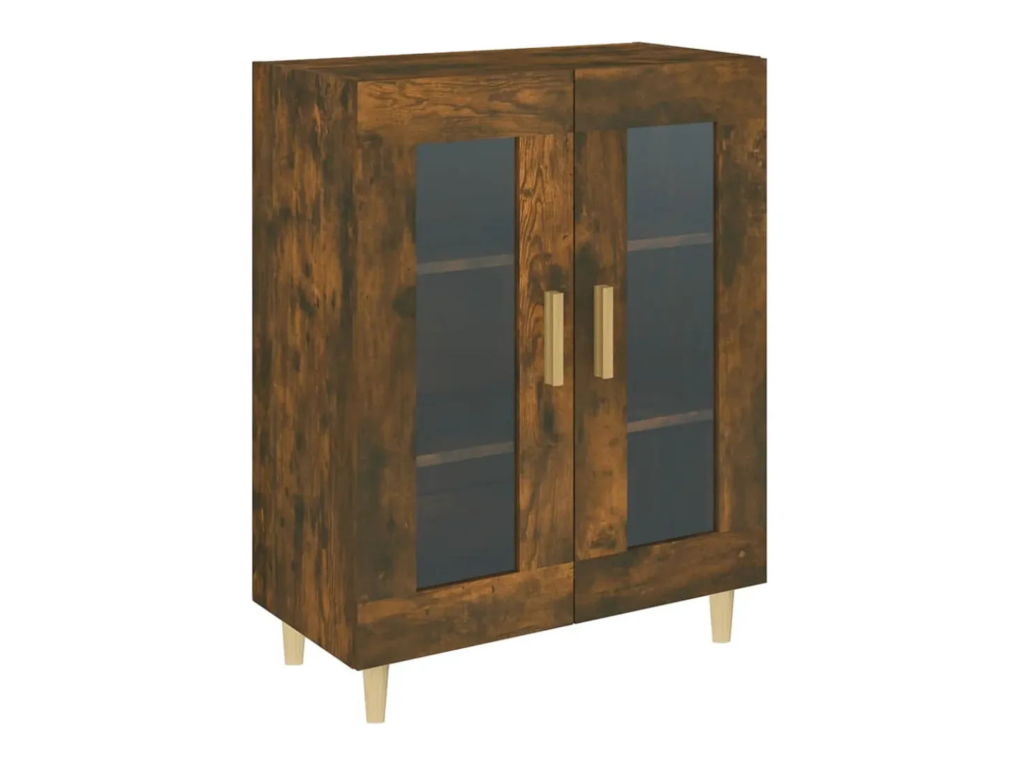 Aparador de roble ahumado 69,5x34x90 cm madera de ingeniería