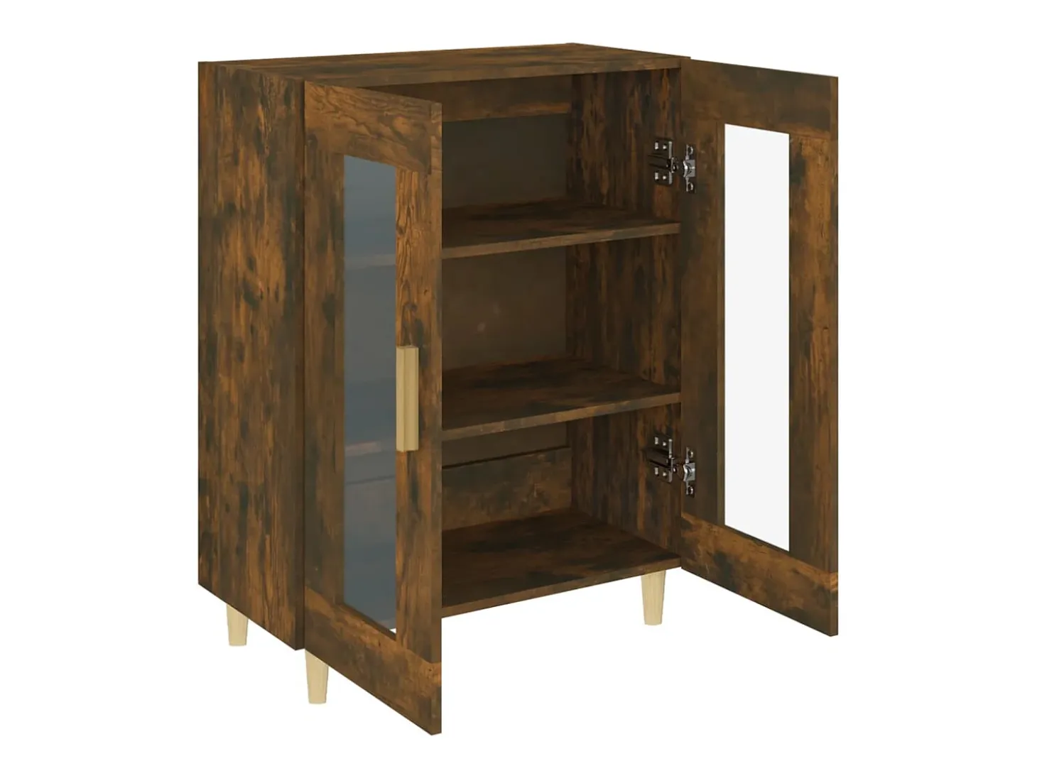 Aparador de roble ahumado 69,5x34x90 cm madera de ingeniería