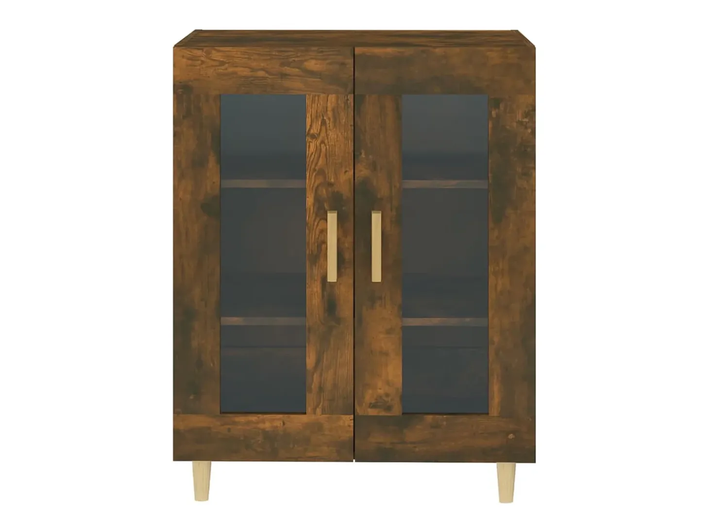 Aparador de roble ahumado 69,5x34x90 cm madera de ingeniería