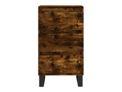 Aparador de roble ahumado 40x35x70 cm madera de ingeniería