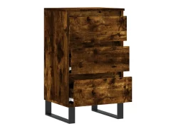 Aparador de roble ahumado 40x35x70 cm madera de ingeniería