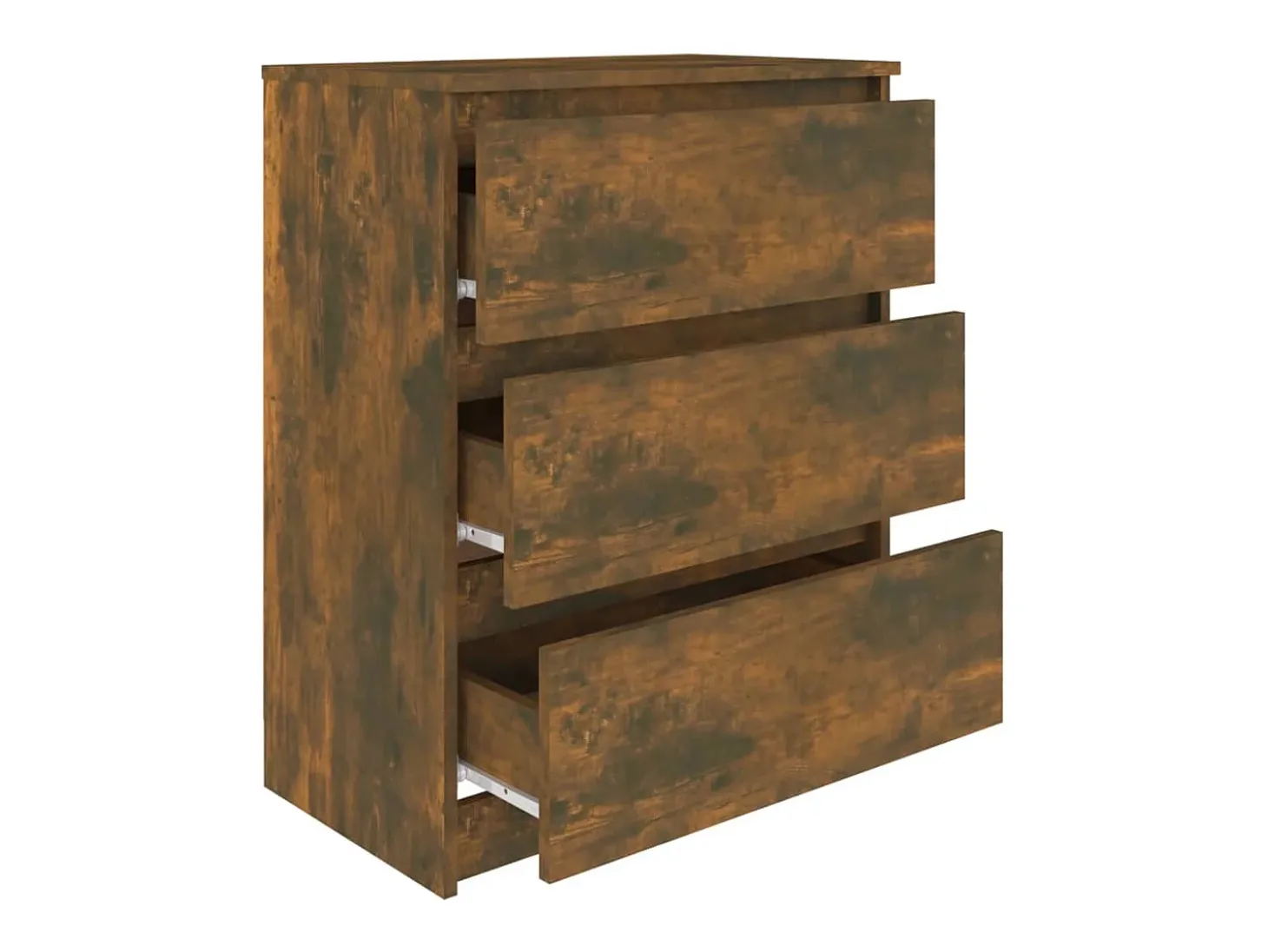 Aparador de roble ahumado 60x35x76 cm Madera de ingeniería