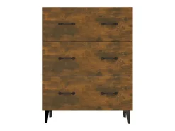 Aparador de roble ahumado 69,5x34x90 cm madera de ingeniería