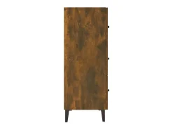 Aparador de roble ahumado 69,5x34x90 cm madera de ingeniería