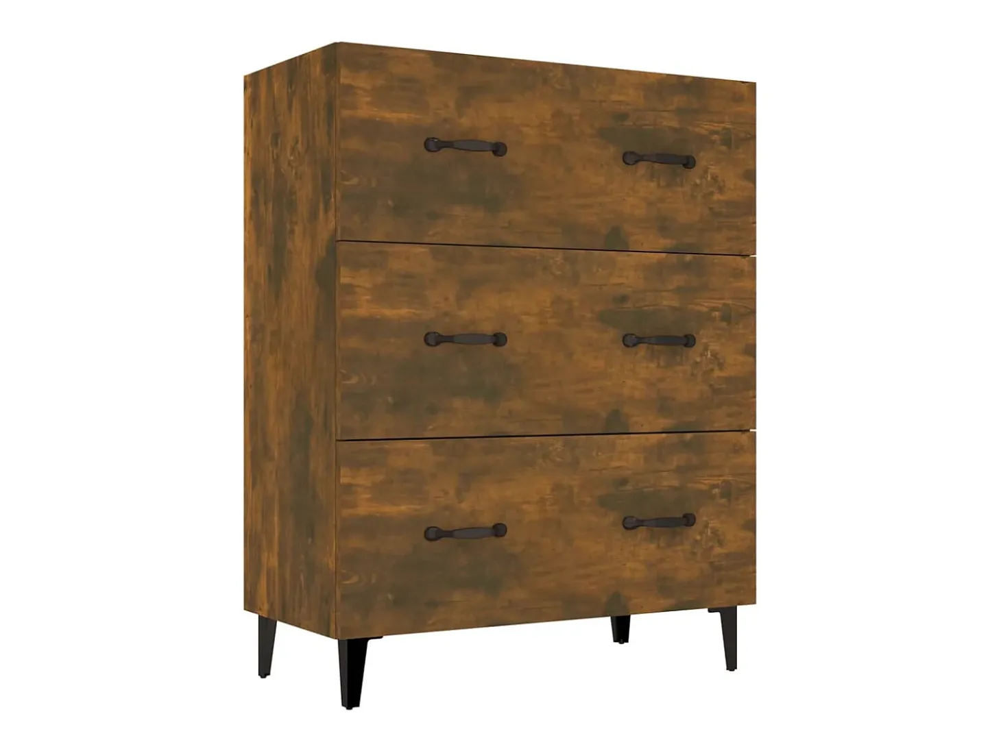 Aparador de roble ahumado 69,5x34x90 cm madera de ingeniería