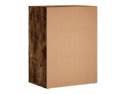 Aparador de roble ahumado 60x39x80 cm madera de ingeniería