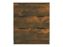 Aparador de roble ahumado 60x30x70 cm Madera de ingeniería