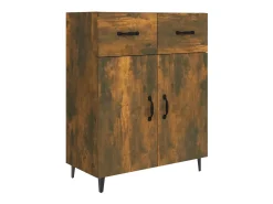 Aparador de roble ahumado 69,5x34x90 cm madera de ingeniería