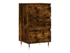 Aparador de roble ahumado 40x35x70 cm madera de ingeniería