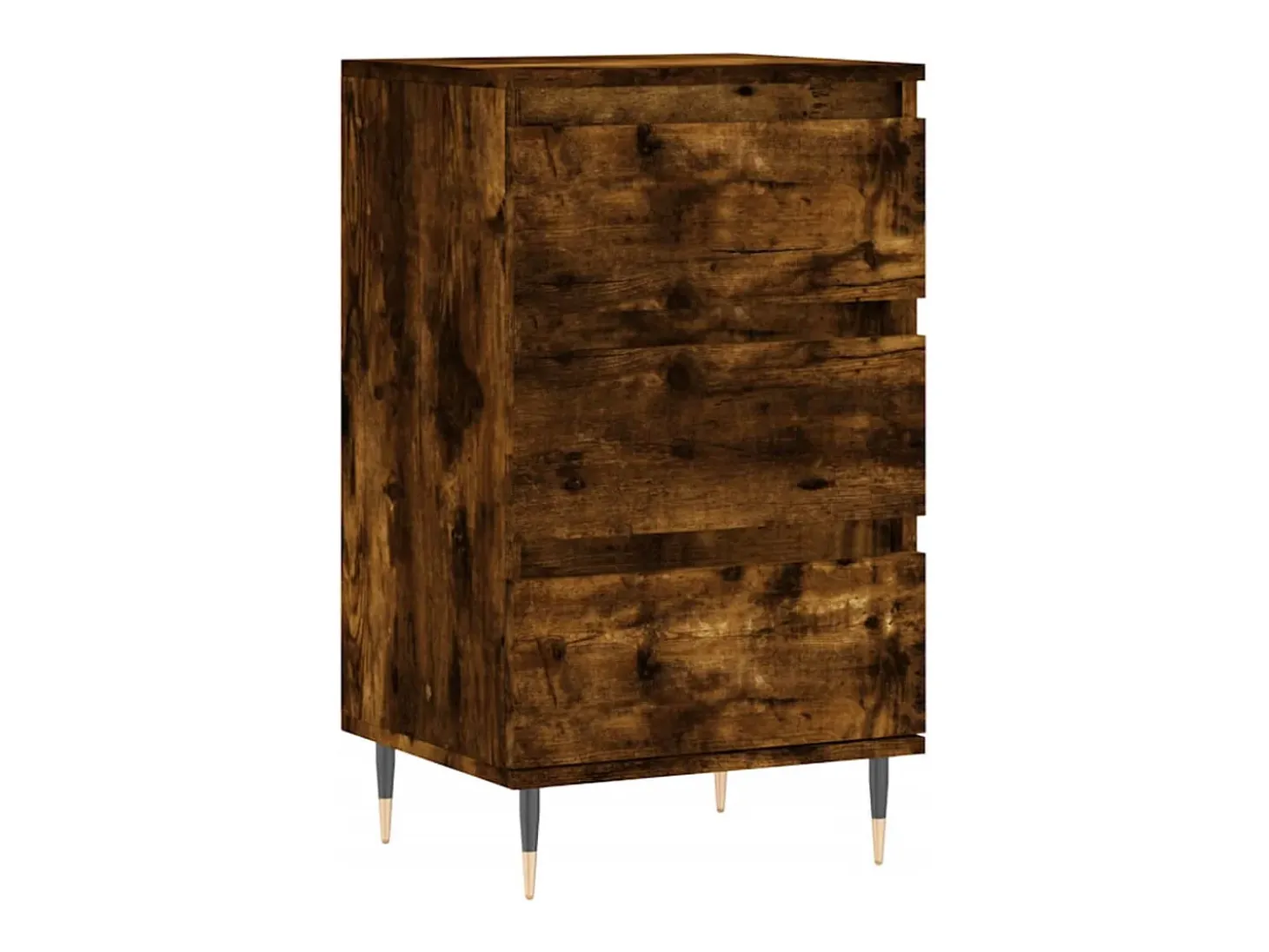 Aparador de roble ahumado 40x35x70 cm madera de ingeniería