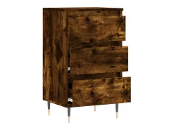 Aparador de roble ahumado 40x35x70 cm madera de ingeniería