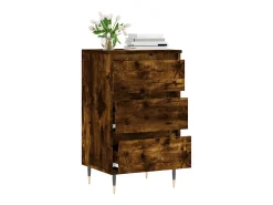 Aparador de roble ahumado 40x35x70 cm madera de ingeniería