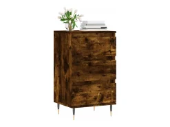 Aparador de roble ahumado 40x35x70 cm madera de ingeniería