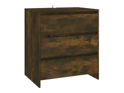 Aparador de roble ahumado 70x41x75 cm Madera de ingeniería