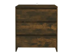 Aparador de roble ahumado 70x41x75 cm Madera de ingeniería