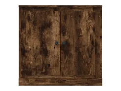 Aparador de roble ahumado 70x35,5x67,5 cm madera de ingeniería