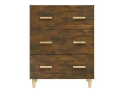 Aparador de roble ahumado 70x34x90 cm Madera de ingeniería