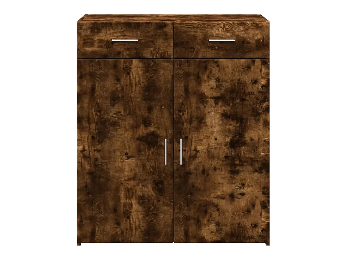 Aparador de roble ahumado 80x42,5x93 cm madera de ingeniería