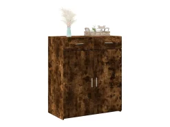 Aparador de roble ahumado 80x42,5x93 cm madera de ingeniería
