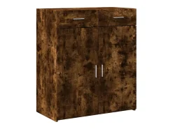 Aparador de roble ahumado 80x42,5x93 cm madera de ingeniería
