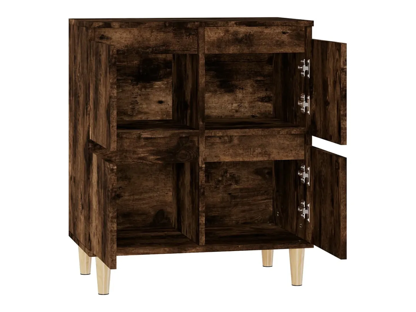 Aparador de roble ahumado 60x35x70 cm Madera de ingeniería
