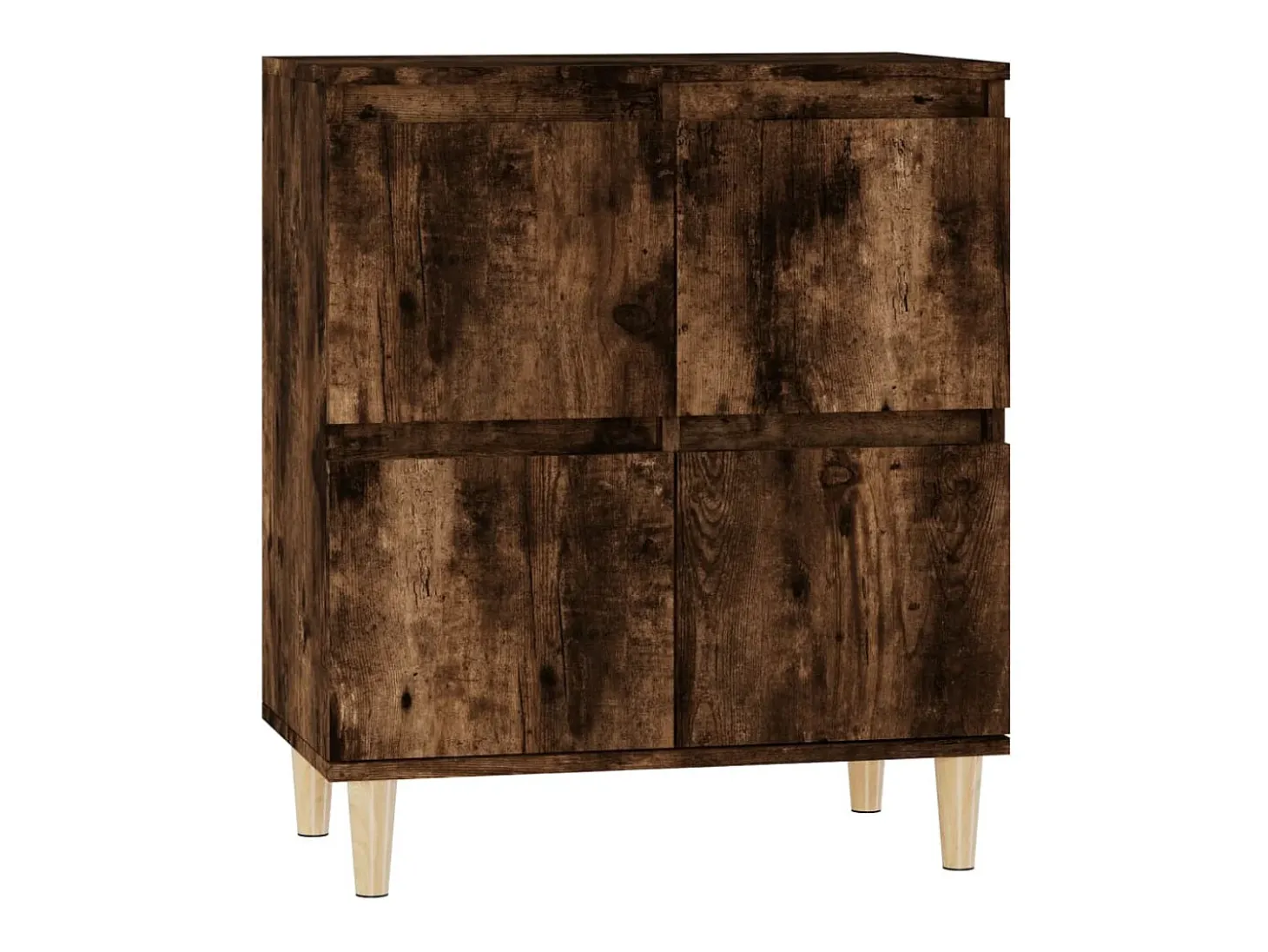 Aparador de roble ahumado 60x35x70 cm Madera de ingeniería