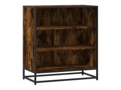 Aparador de roble ahumado 68x35x76 cm madera contrachapada y metal