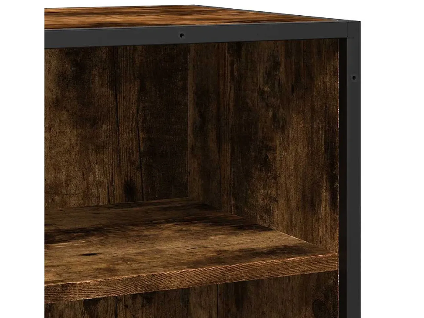 Aparador de roble ahumado 68x35x76 cm madera contrachapada y metal